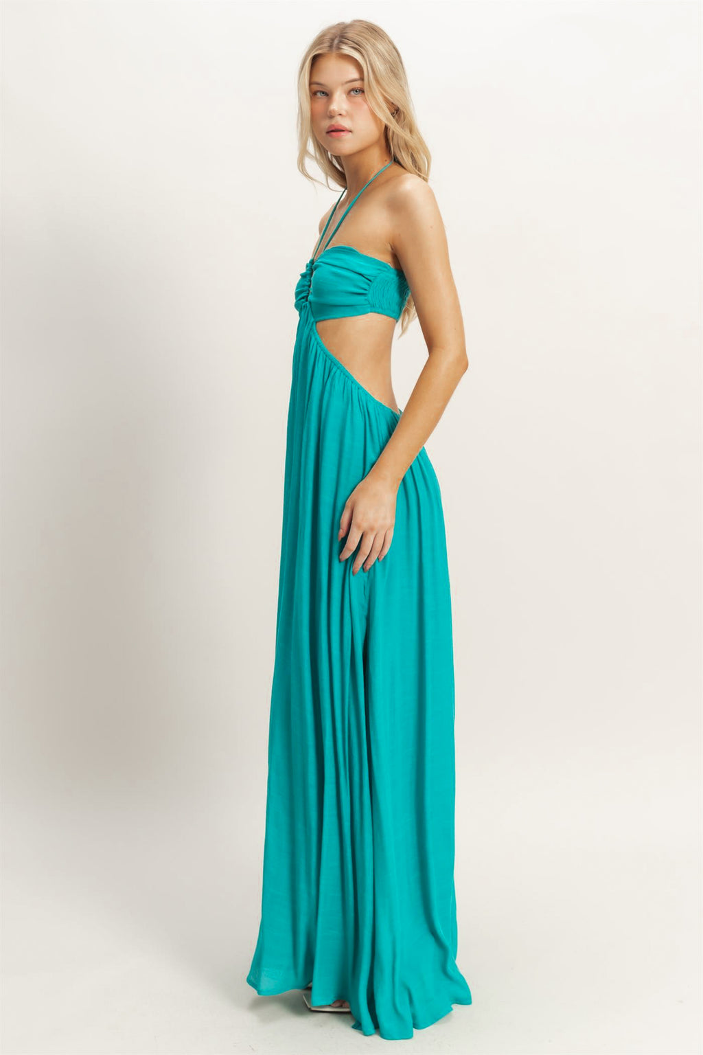 Nyra Maxi Dress in Turquoise