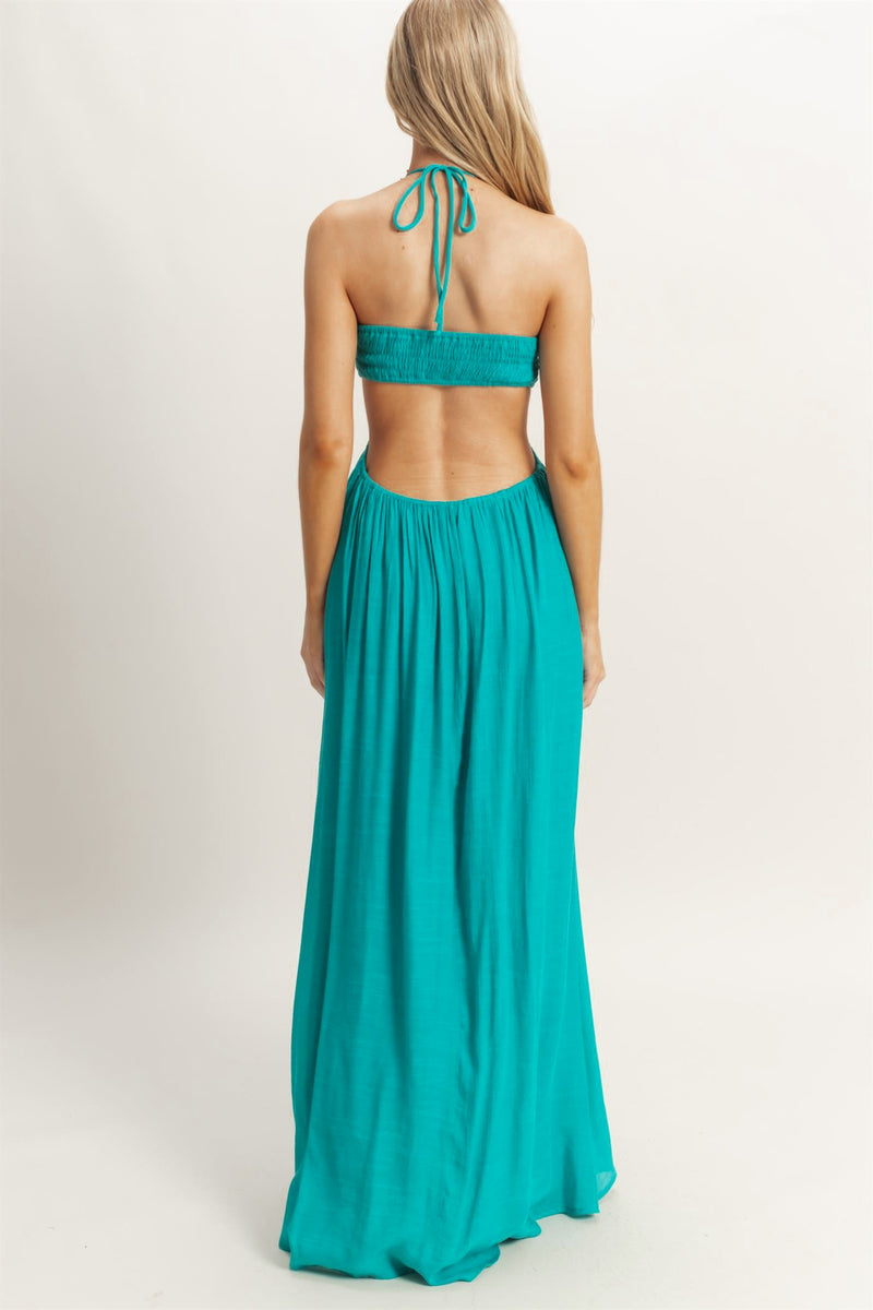 Nyra Maxi Dress in Turquoise