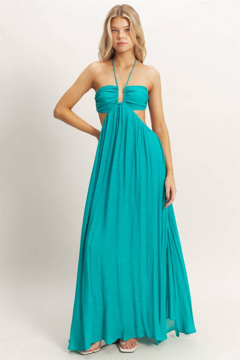 Nyra Maxi Dress in Turquoise