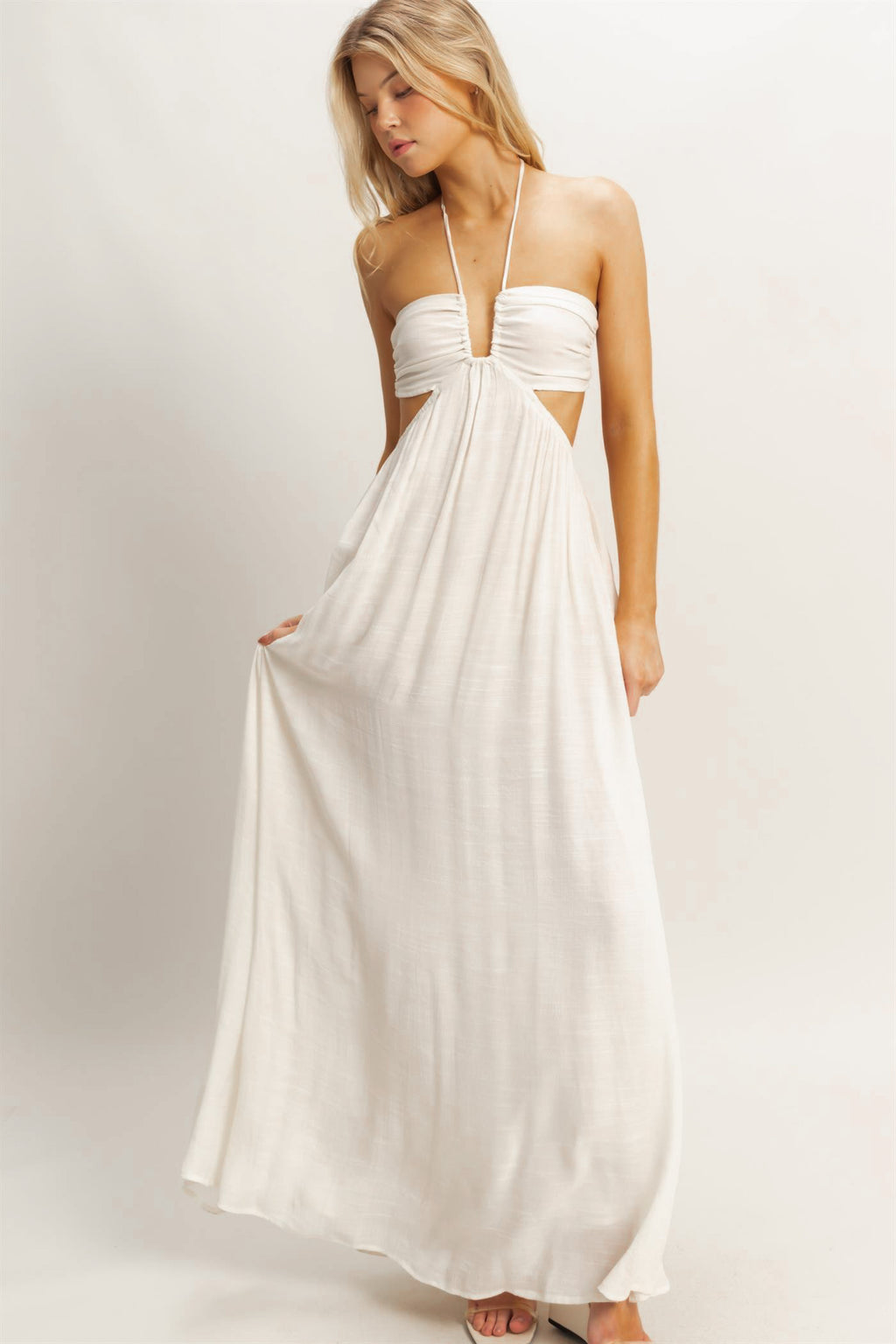 Nyra Maxi Dress in Vanilla