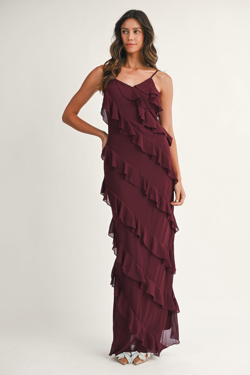 One to Remember Dress in Burgundy