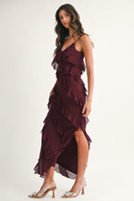 One to Remember Dress in Burgundy