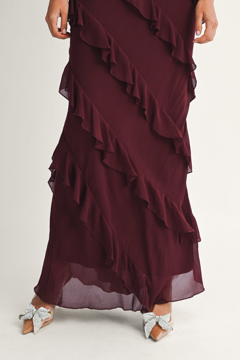 One to Remember Dress in Burgundy
