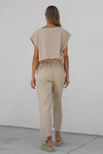 Over the Dunes Top in Tan