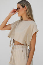 Over the Dunes Top in Tan