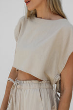 Over the Dunes Top in Tan
