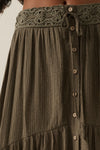Piper Maxi Skirt in Olive