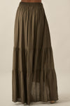 Piper Maxi Skirt in Olive