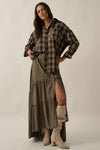 Piper Maxi Skirt in Olive