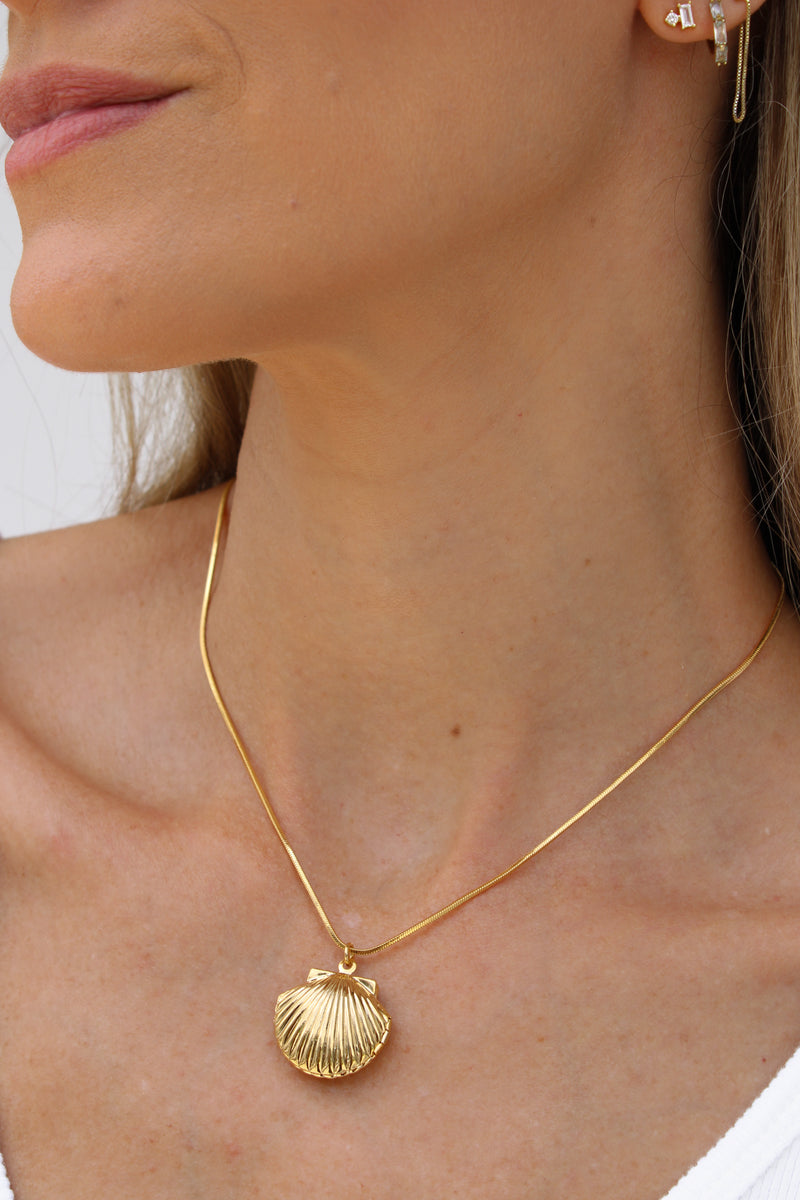 Shell Locket Necklace