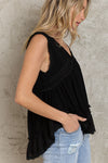Sparks Fly Top in Black