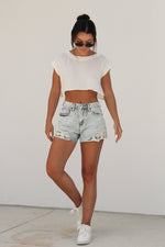 Throw Back Denim Short