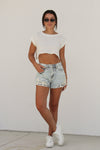Throw Back Denim Short