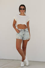 Throw Back Denim Short