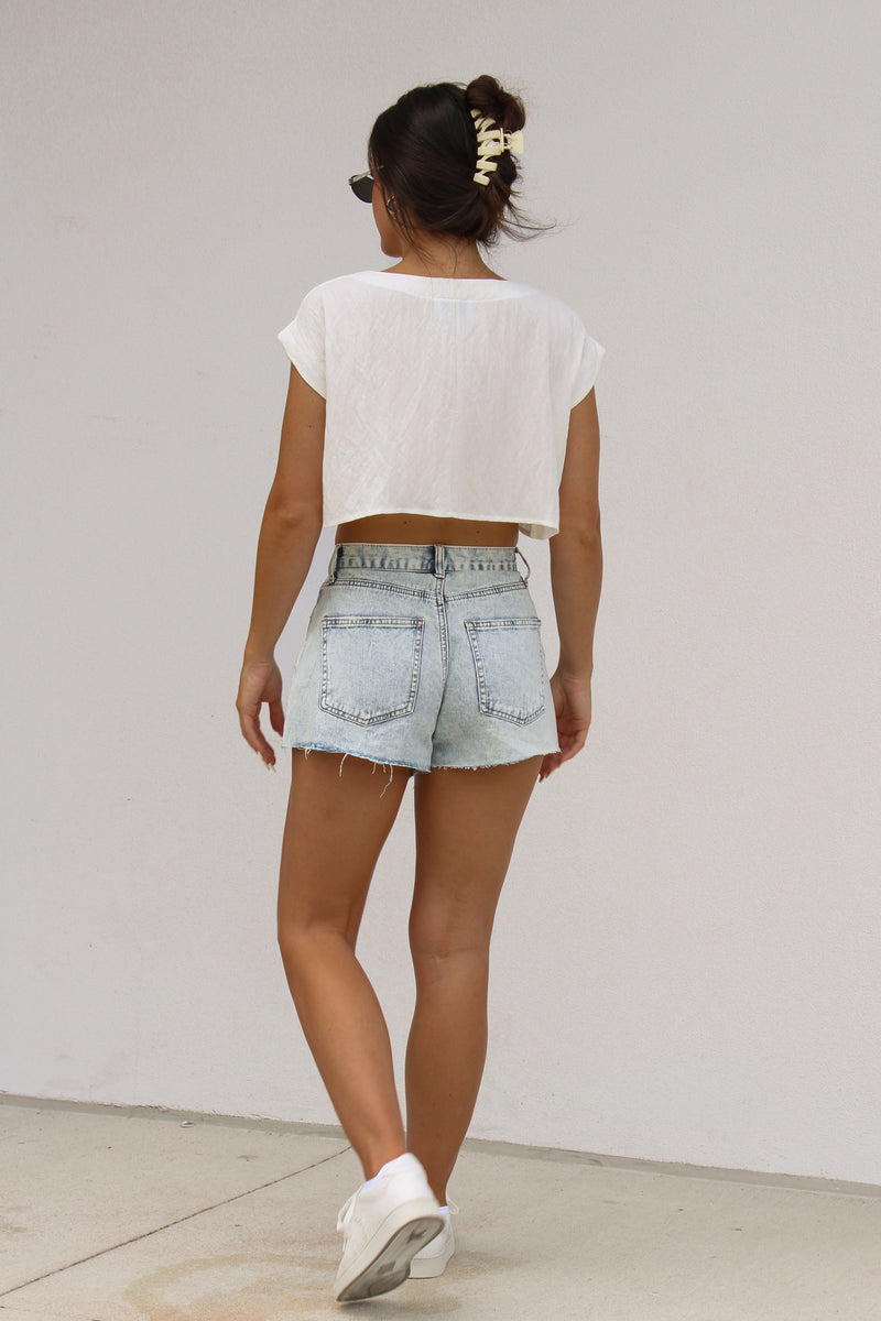 Throw Back Denim Short