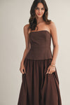Trip to Paris Dress in Brown
