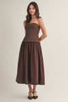 Trip to Paris Dress in Brown