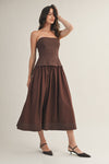 Trip to Paris Dress in Brown