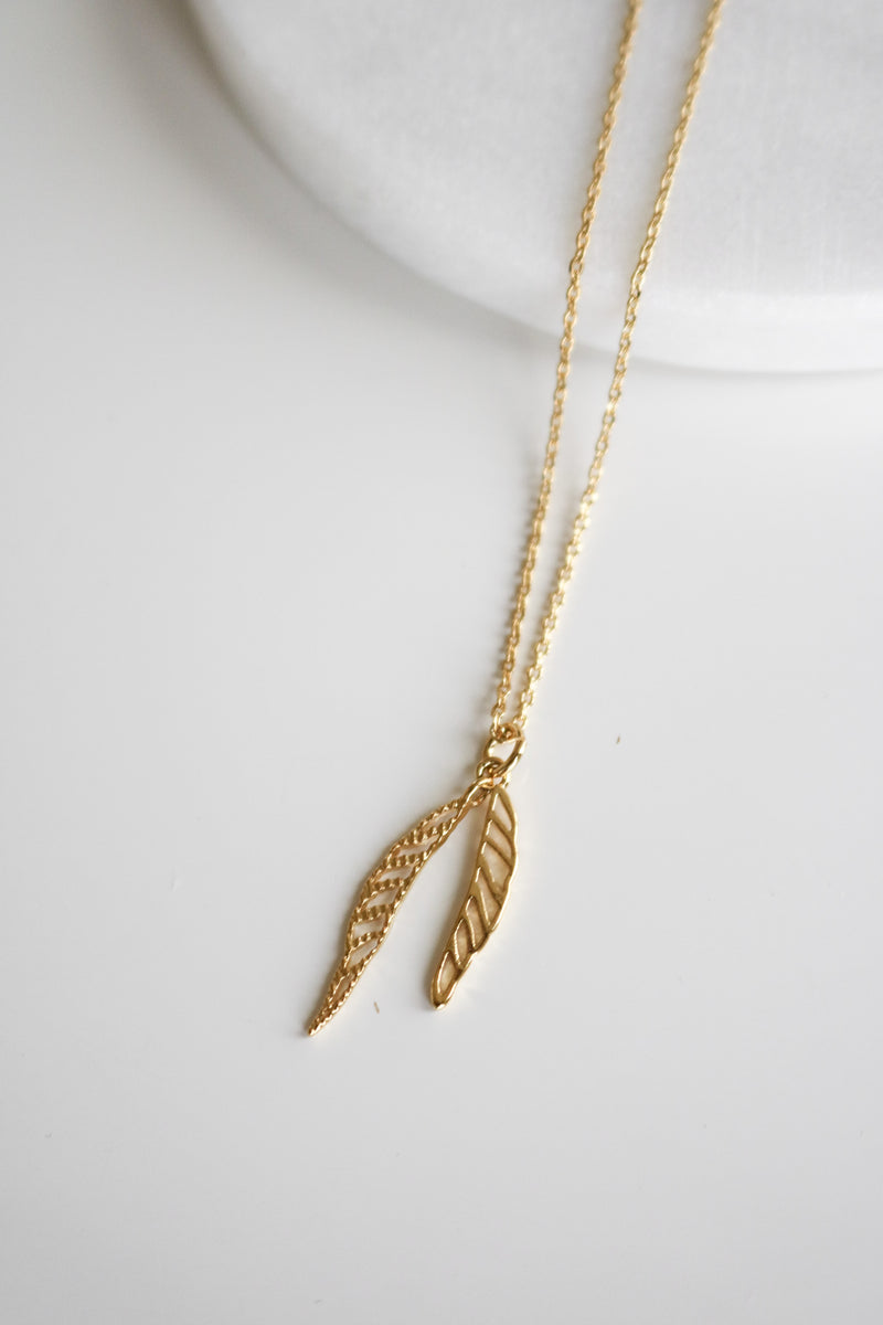 Twin Leaf Necklace