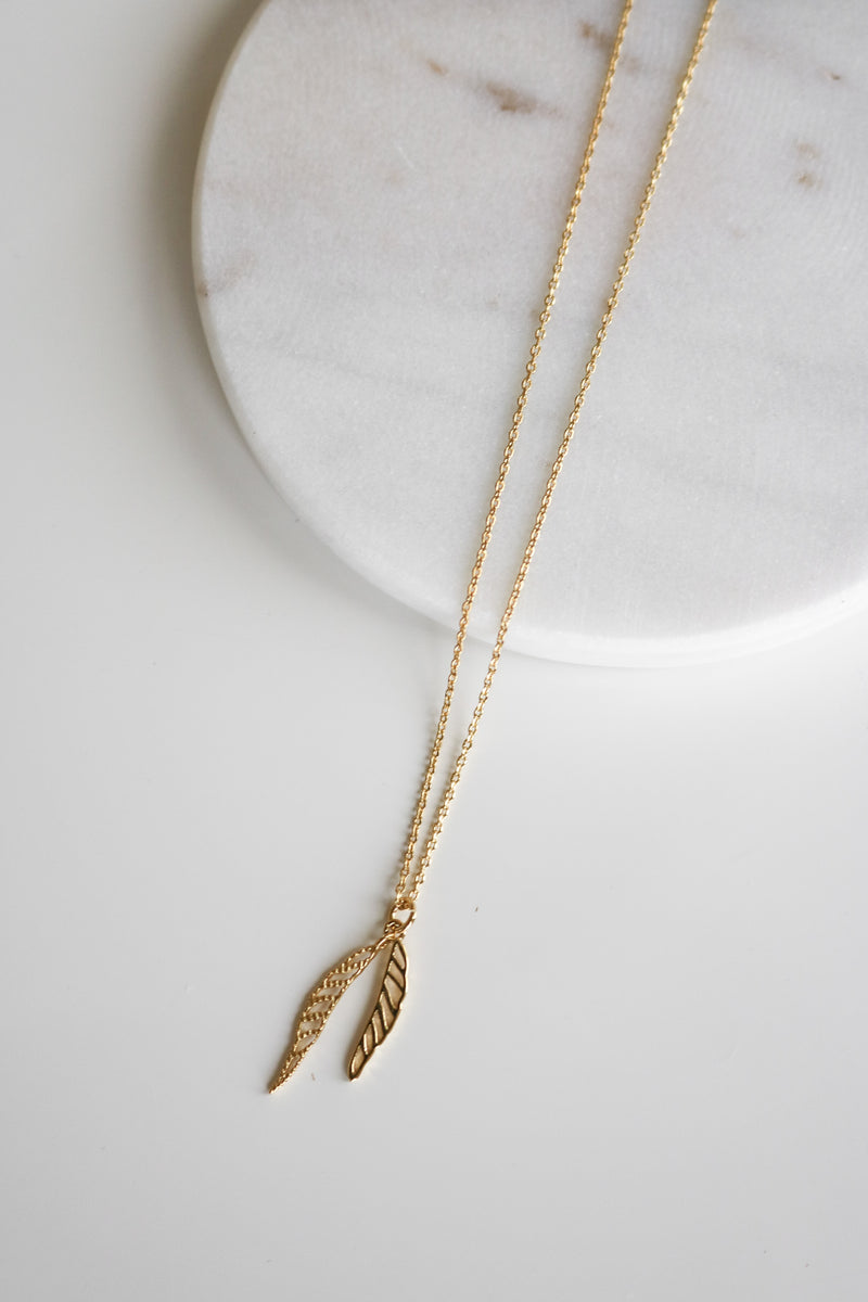 Twin Leaf Necklace