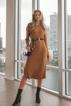 Windy City Dress in Camel