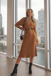 Windy City Dress in Camel