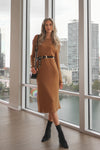 Windy City Dress in Camel