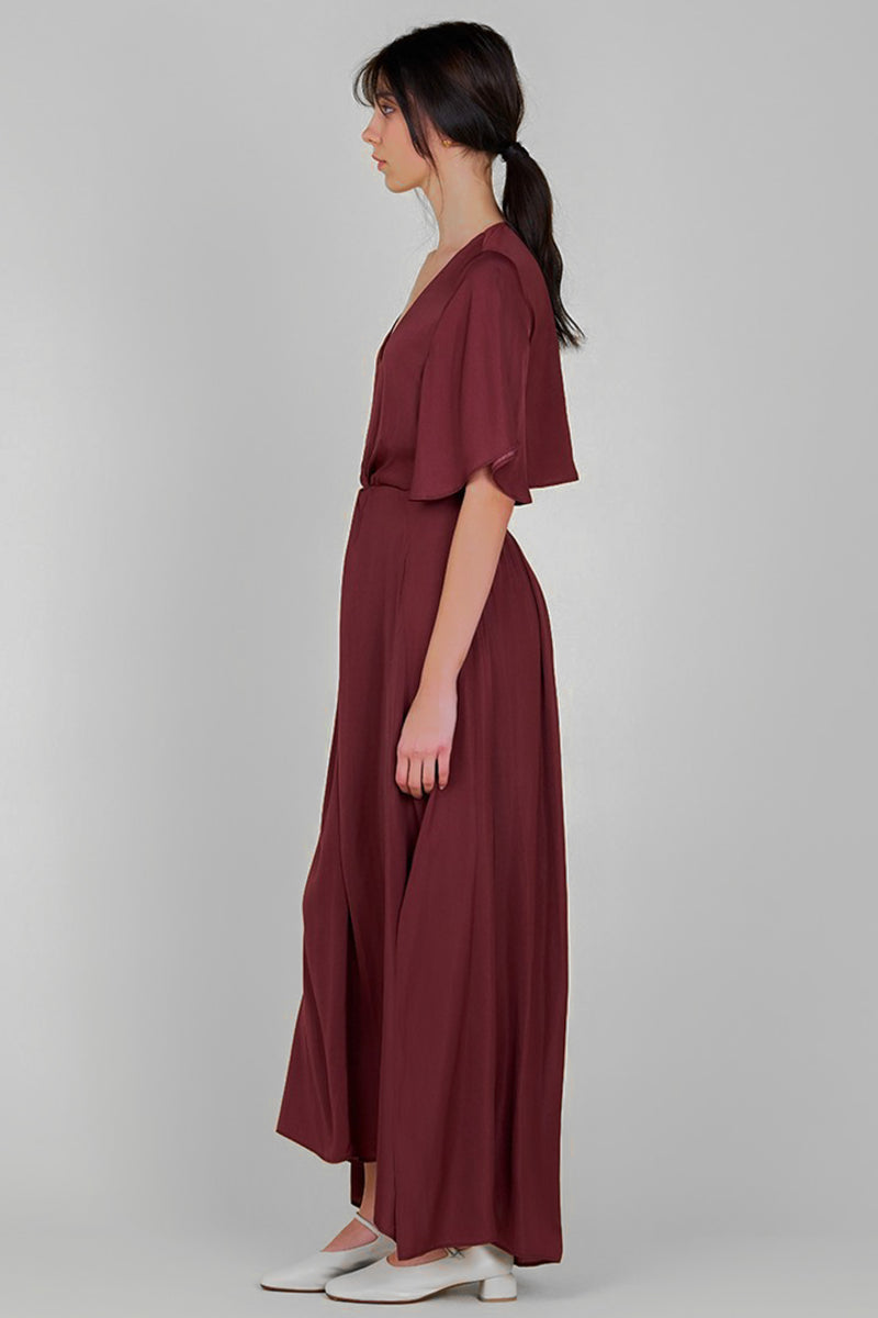 Wine Country Dress in Burgundy