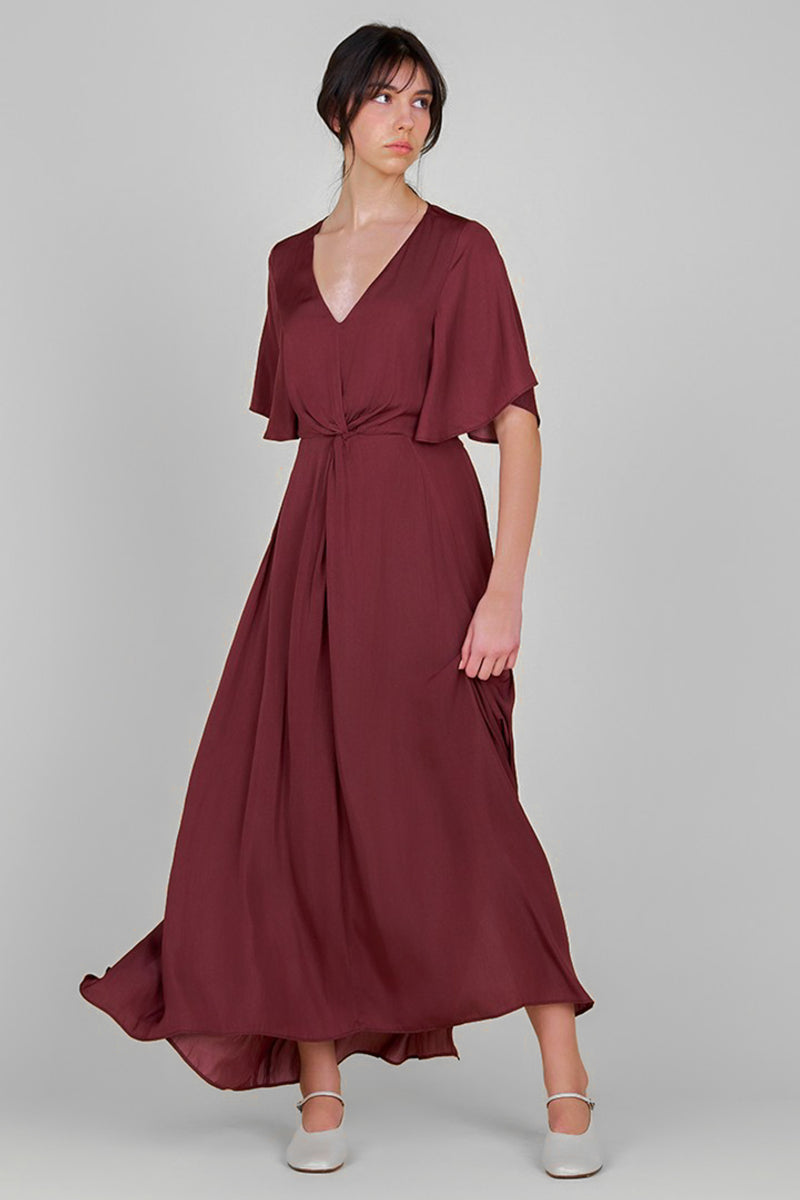 Wine Country Dress in Burgundy