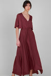 Wine Country Dress in Burgundy