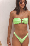 Y Bikini Bottom in Lime - Lauren Nicole
