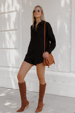 Relaxation Romper in Black