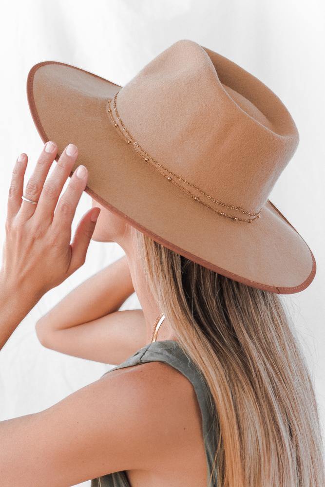 Keaton Hat in Camel - Lauren Nicole