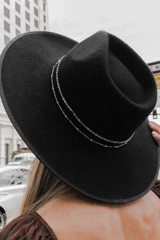Keaton Hat in Black - Lauren Nicole